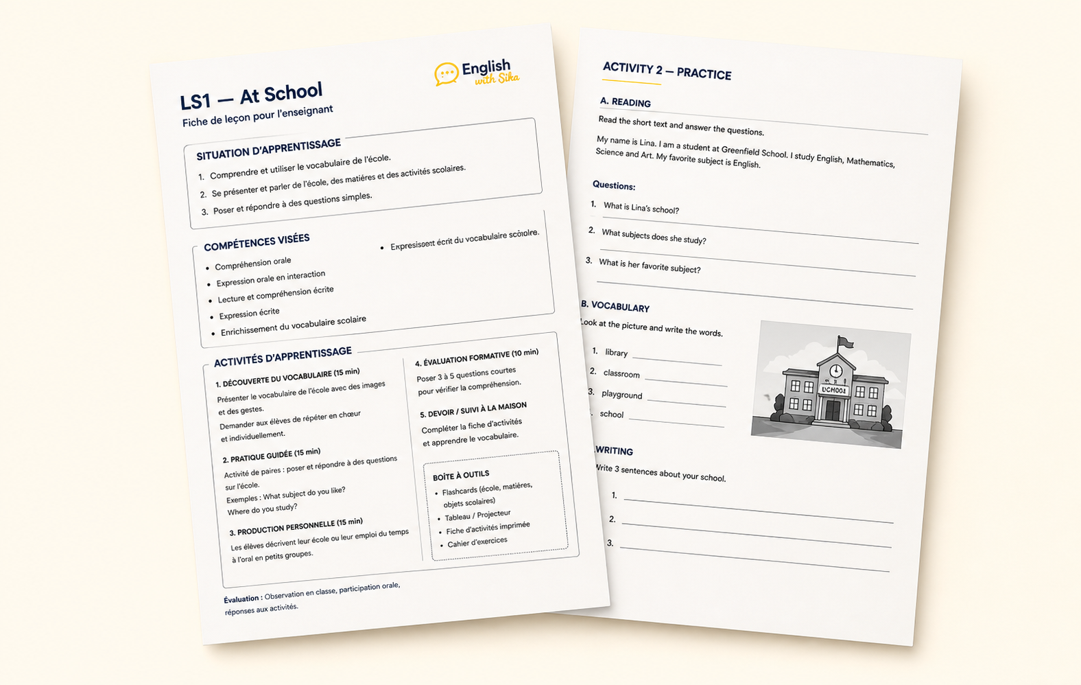 Preview of the 6e lesson plan pack